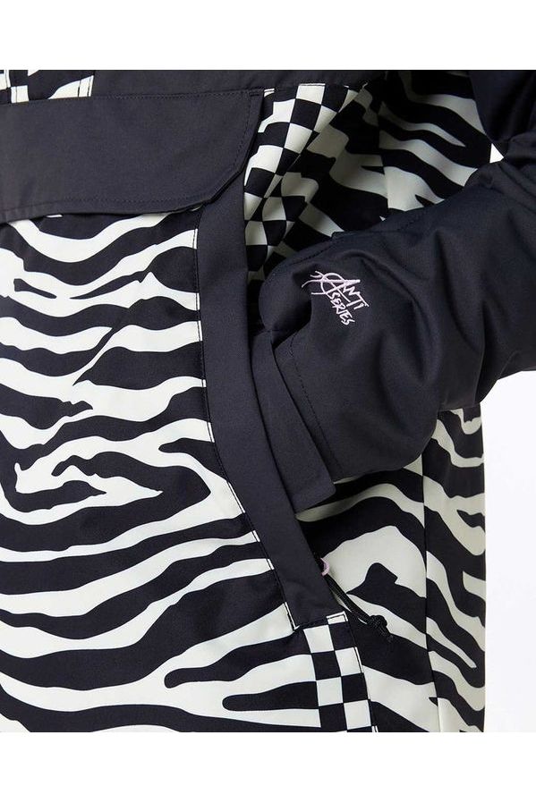 Rip Curl Rider Anorak Snow Jacket 10K 10K Washed Black