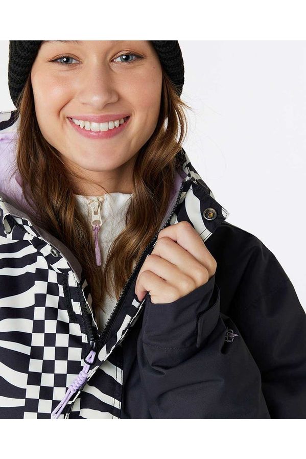 Rip Curl Rider Anorak Snow Jacket 10K 10K Washed Black