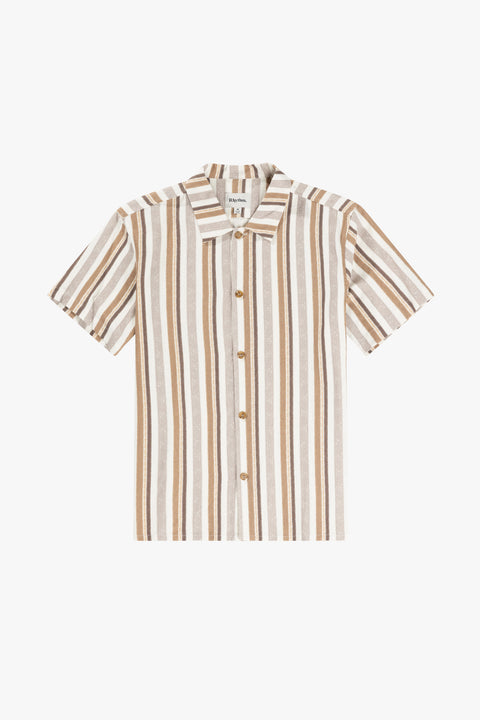 Rhythm Paisley Stripe Shirt Brown