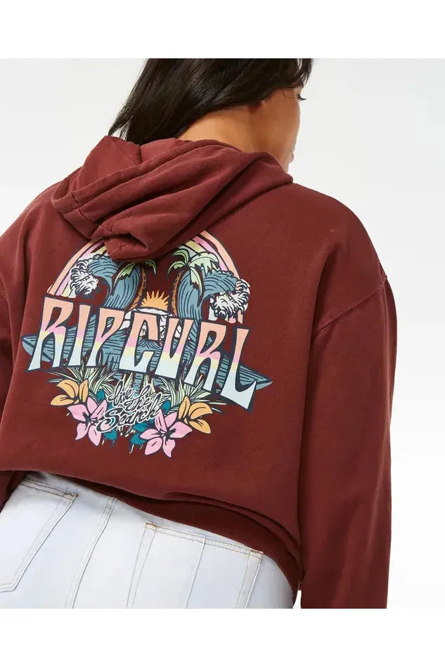 Rip Curl Block Party Relaxed Hood Plum