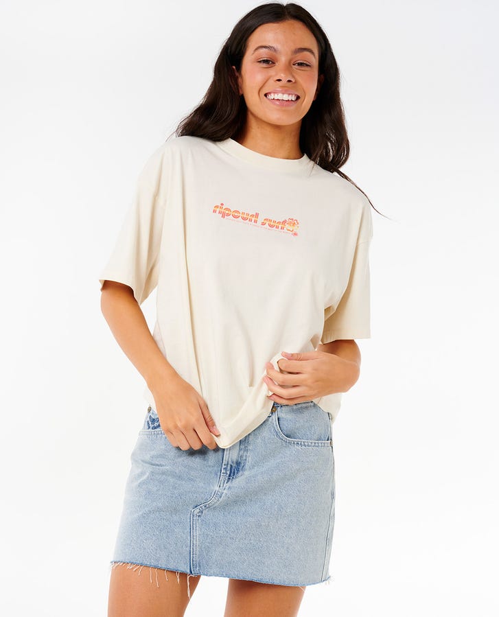 Rip Curl Neon Isles Heritage T-Shirt Bone