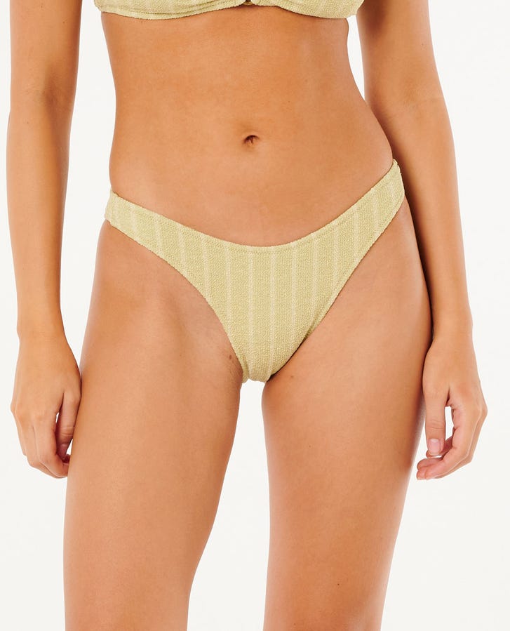 Rip Curl Cala Sparkle Cheeky Bikini Bottoms Sage