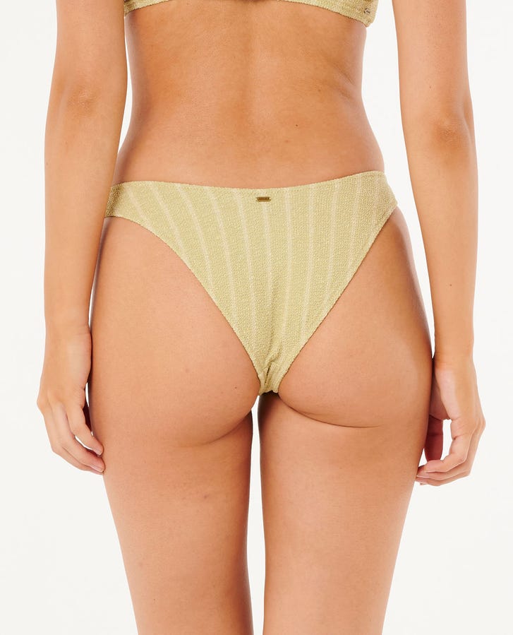 Rip Curl Cala Sparkle Cheeky Bikini Bottoms Sage