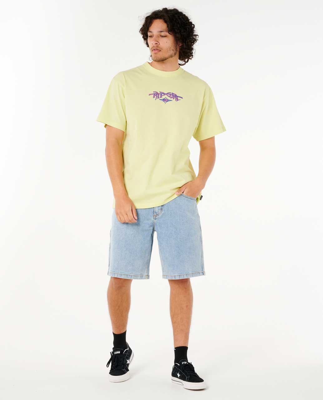 Rip Curl Raw Energy Gnarly Short Sleeve T-Shirt Yellow