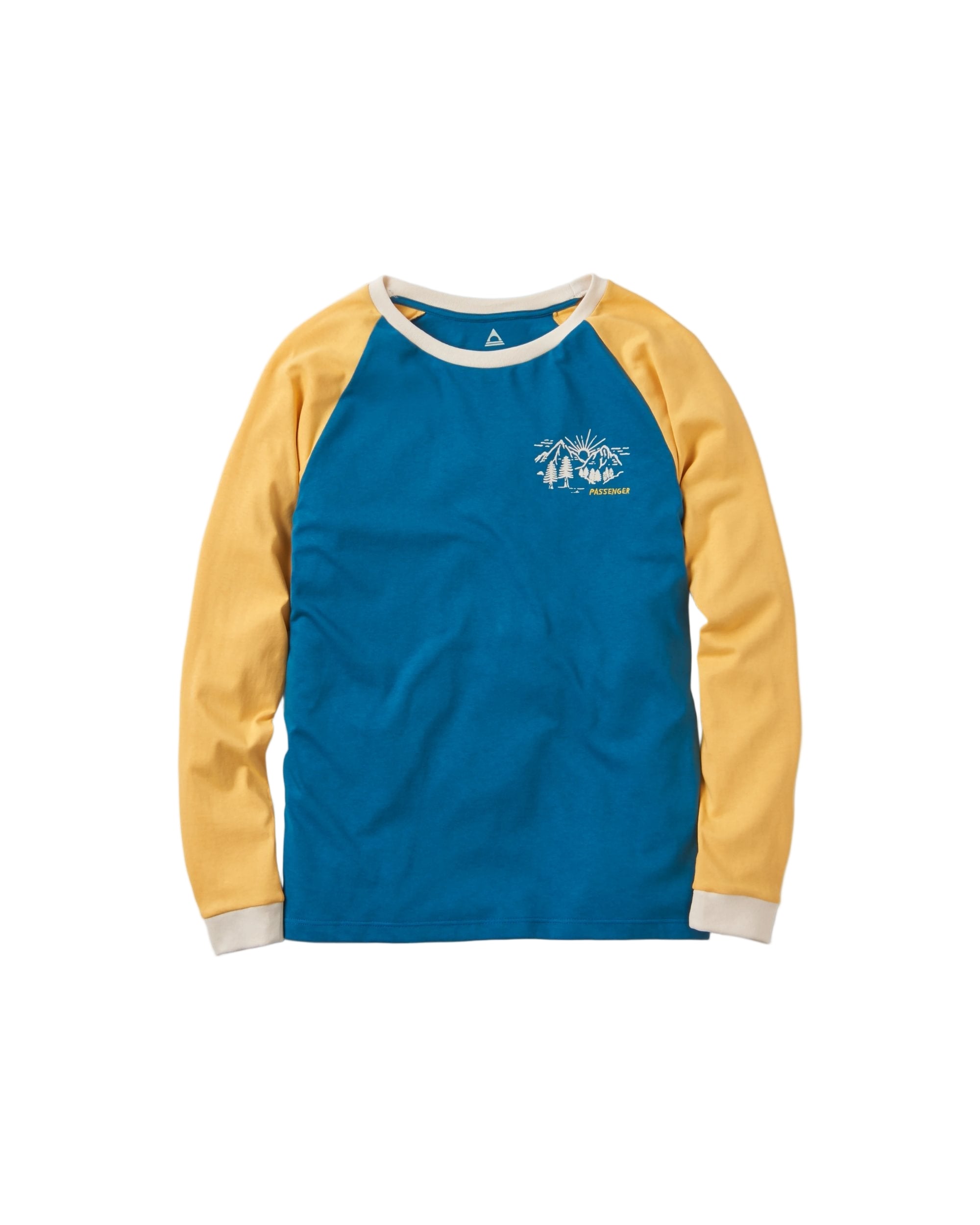 Passenger Riser 2.0 Recycled Cotton Ls T-Shirt Blue Coral