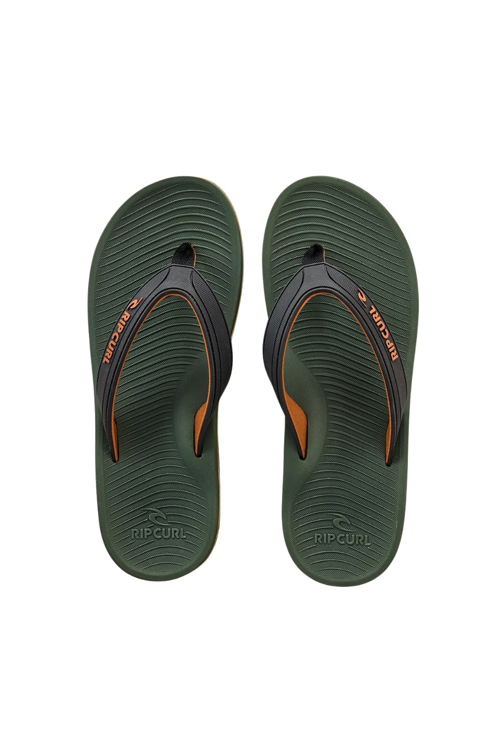 Rip Curl Tunnels Bloom Mens Open Toe Flip Flops Olive