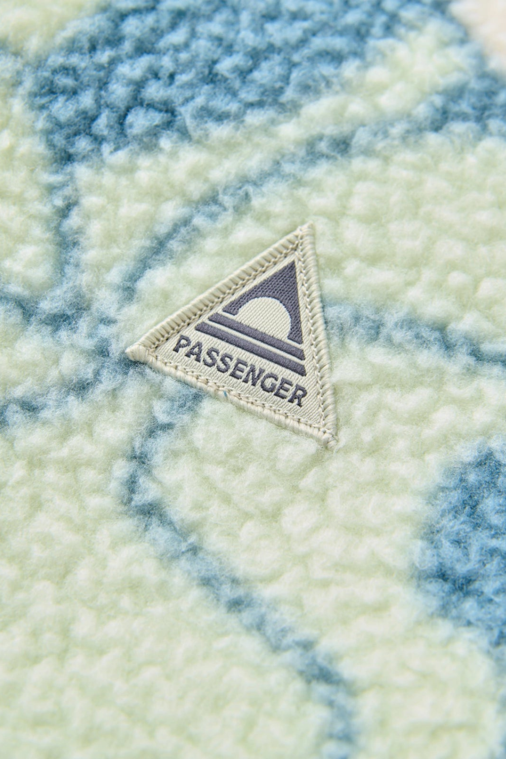 Passenger Home Womens Full Zip Sherpa Fleece Slower Rhythms Stormy Blue