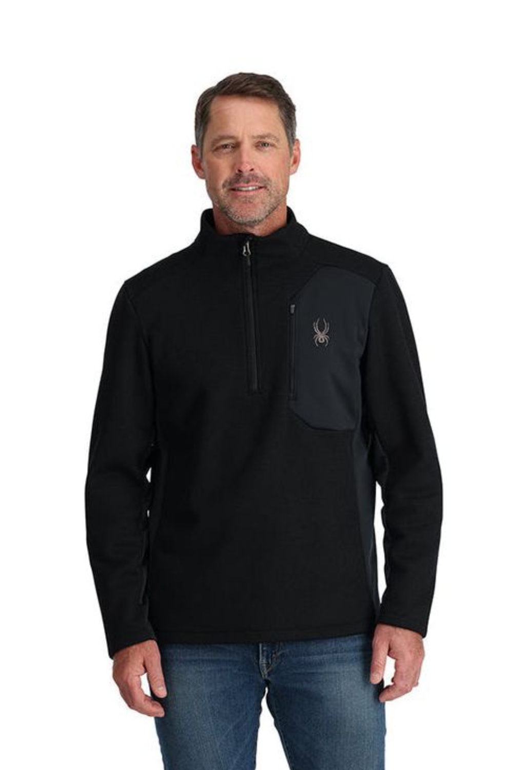 Spyder Mens Bandit Half Zip Fleece Black