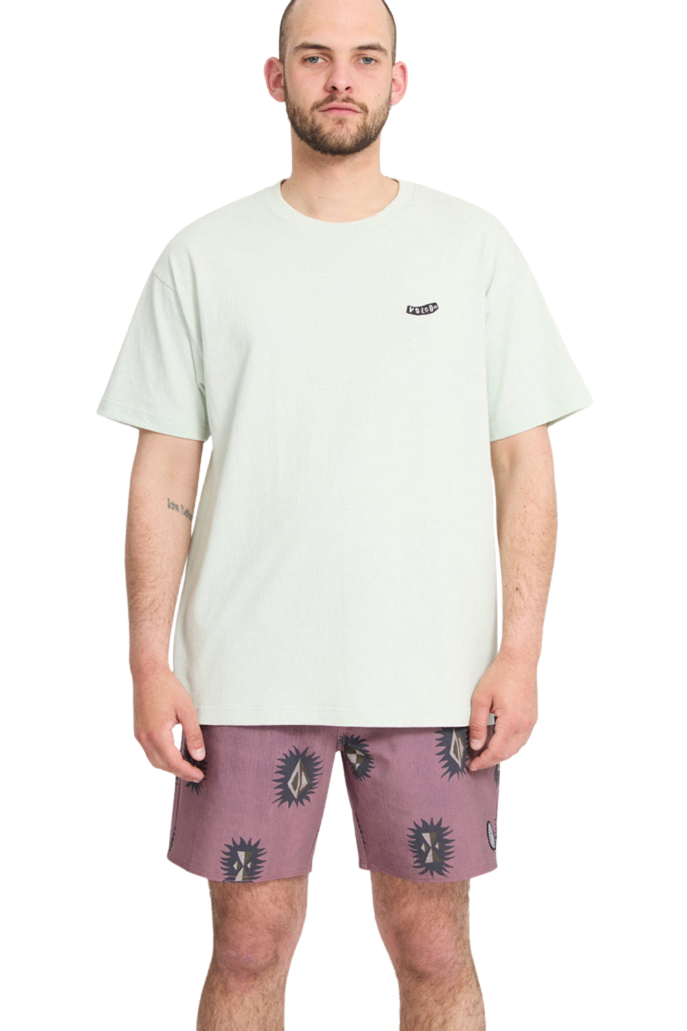 Volcom Psyche Mens Cotton Trunk 17" Boardshorts Stone Rose