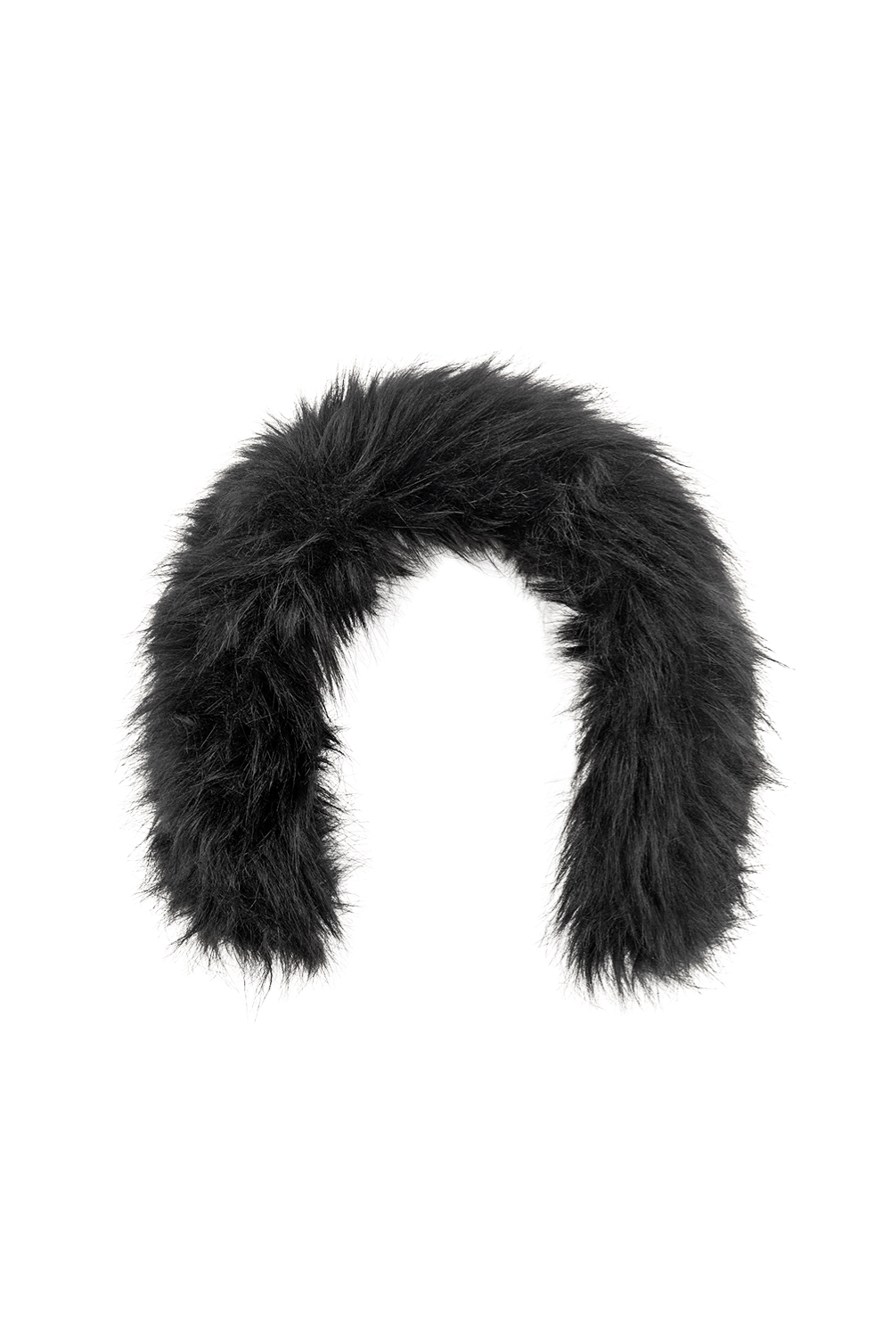 Poirve Blanc Womens Fake Fur Trim Band Black