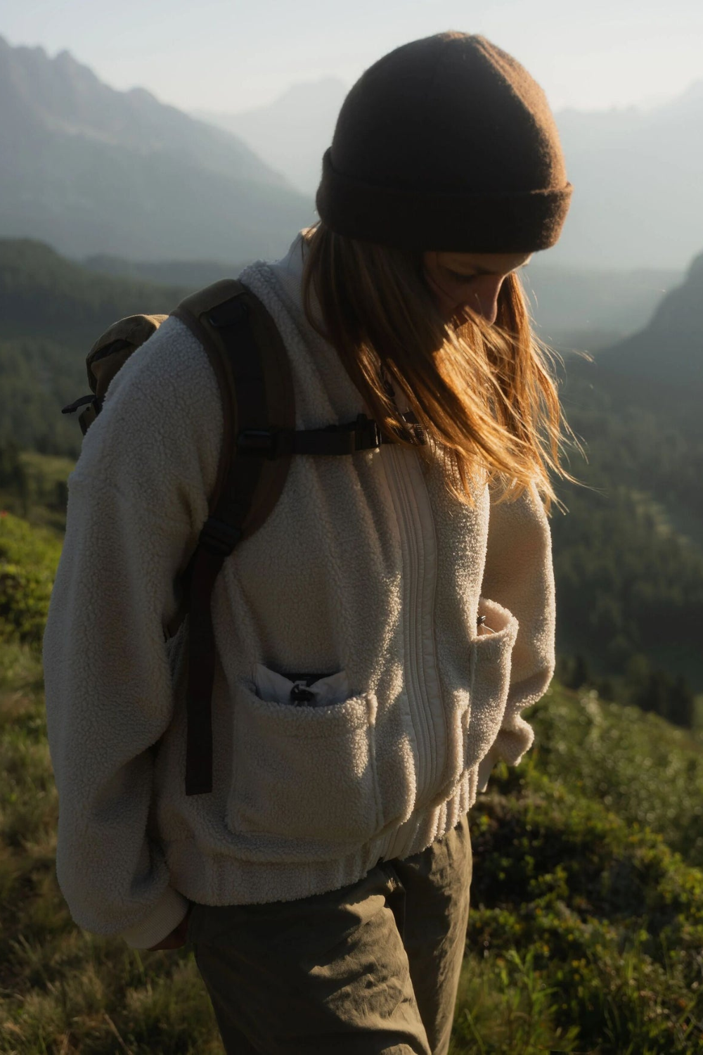 Passenger Lucia Womens Recycled Sherpa Fleece Vintage White