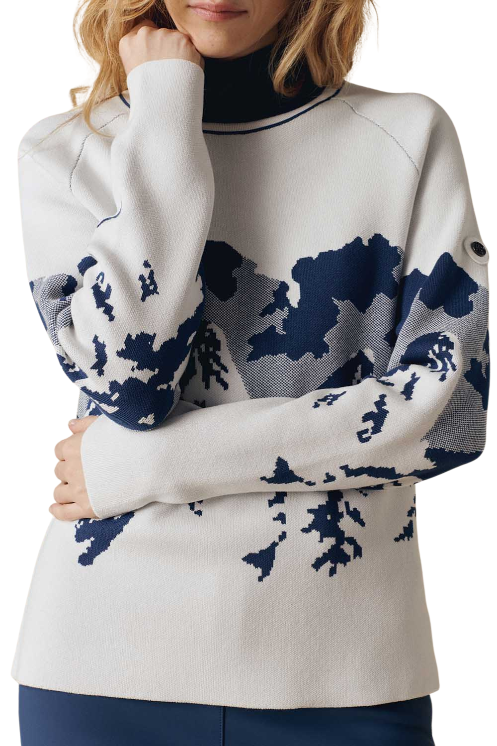 Poirve Blanc Ambre Womens Knit Pullover White