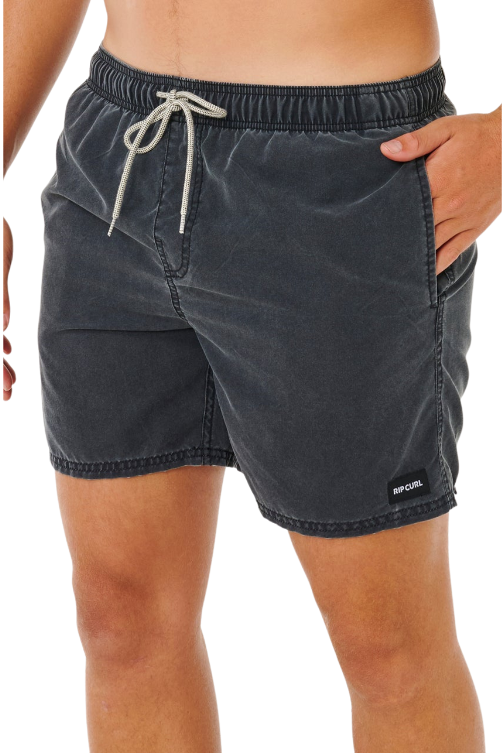 Rip Curl Offset Mens Washed Volley Shorts Black