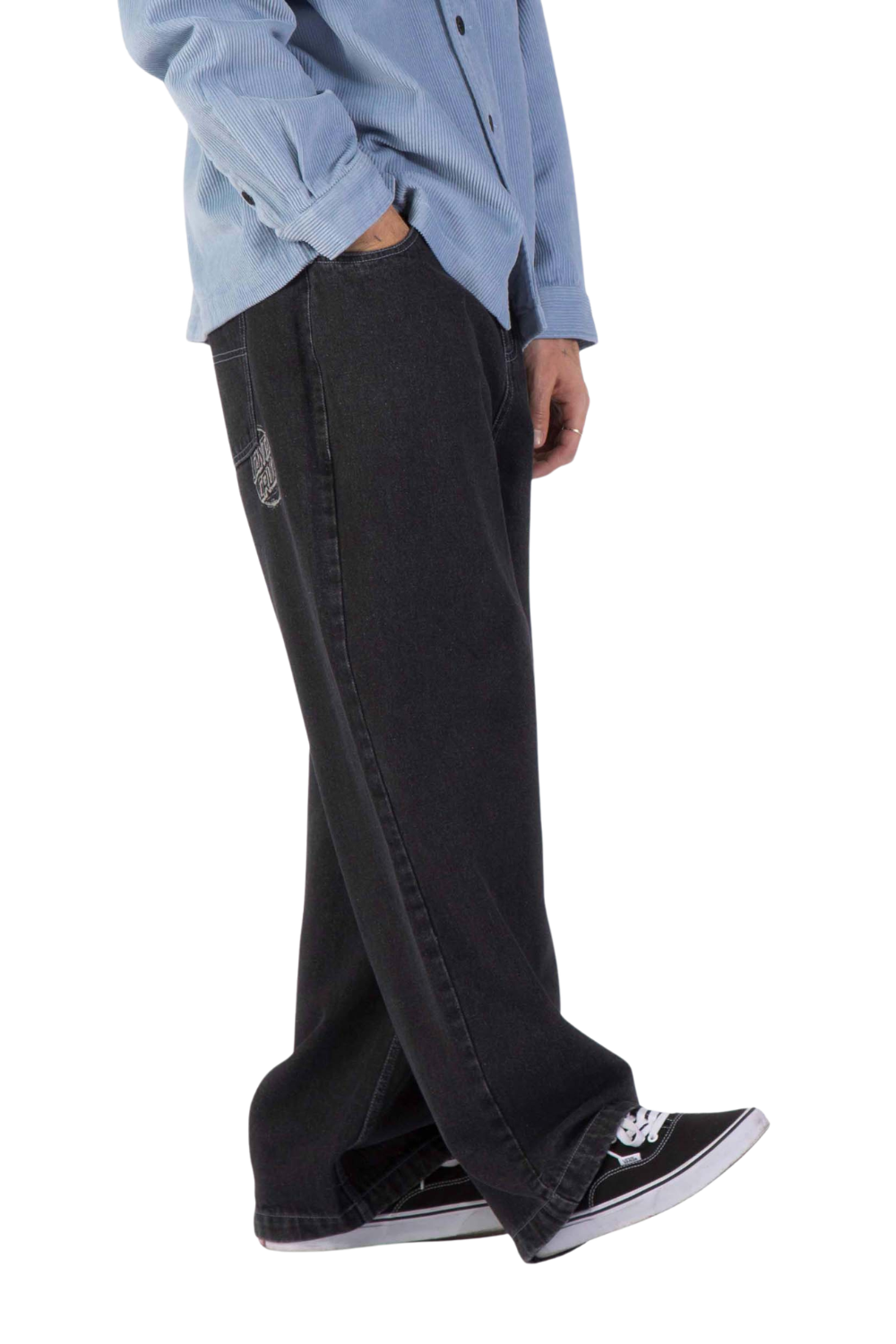 Santa Cruz Mens Big Straight Leg Pants Black Wash