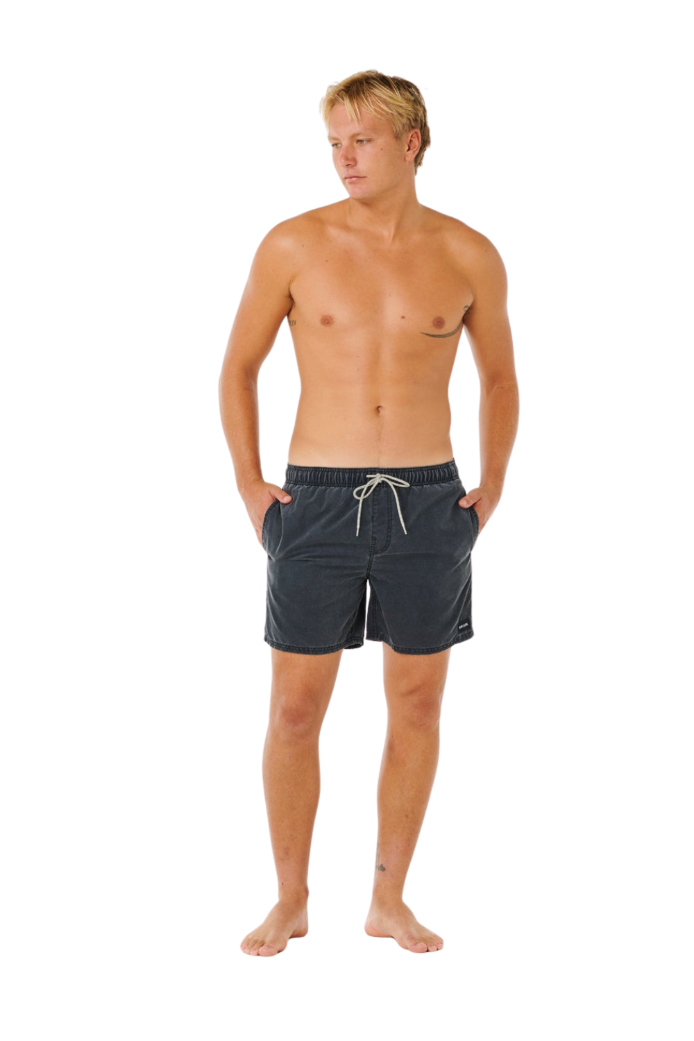 Rip Curl Offset Mens Washed Volley Shorts Black