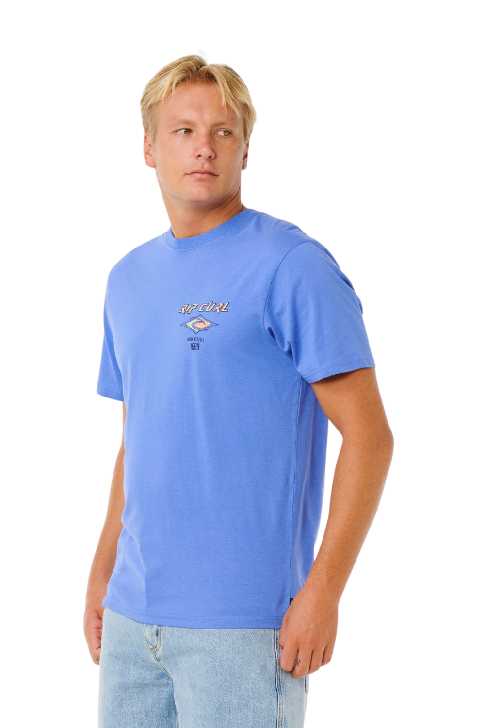 Rip Curl Fade Out Icon Mens T-Shirt Blue Haze
