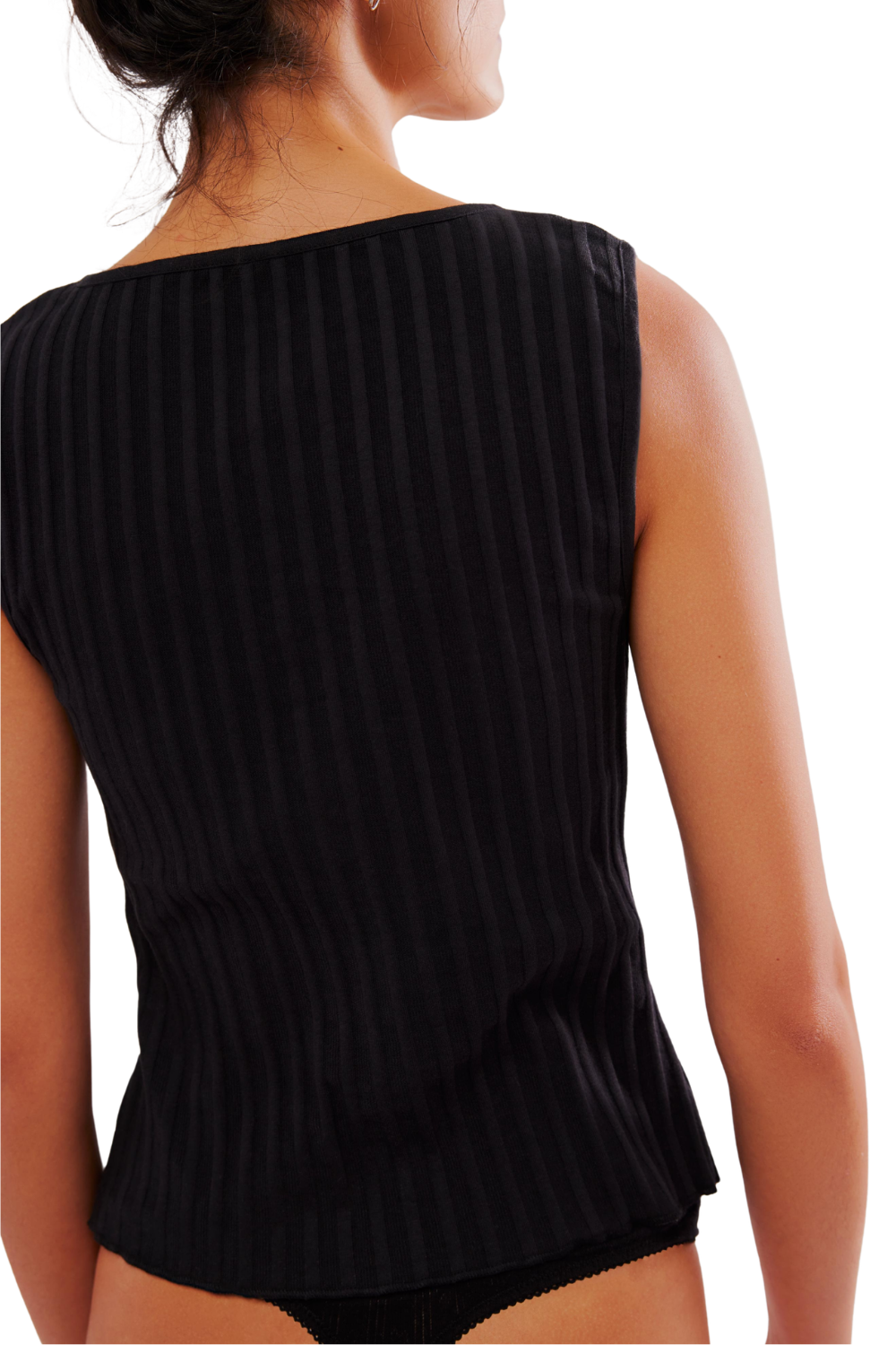 Free People Tilly Womens Vest Top Black