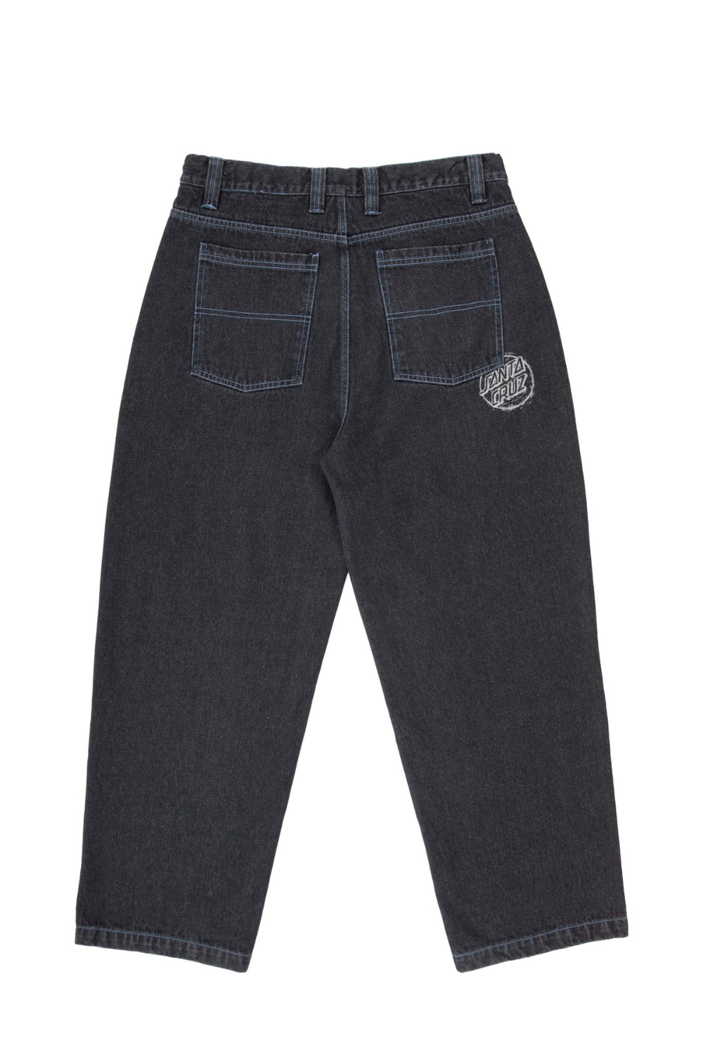 Santa Cruz Mens Big Straight Leg Pants Black Wash