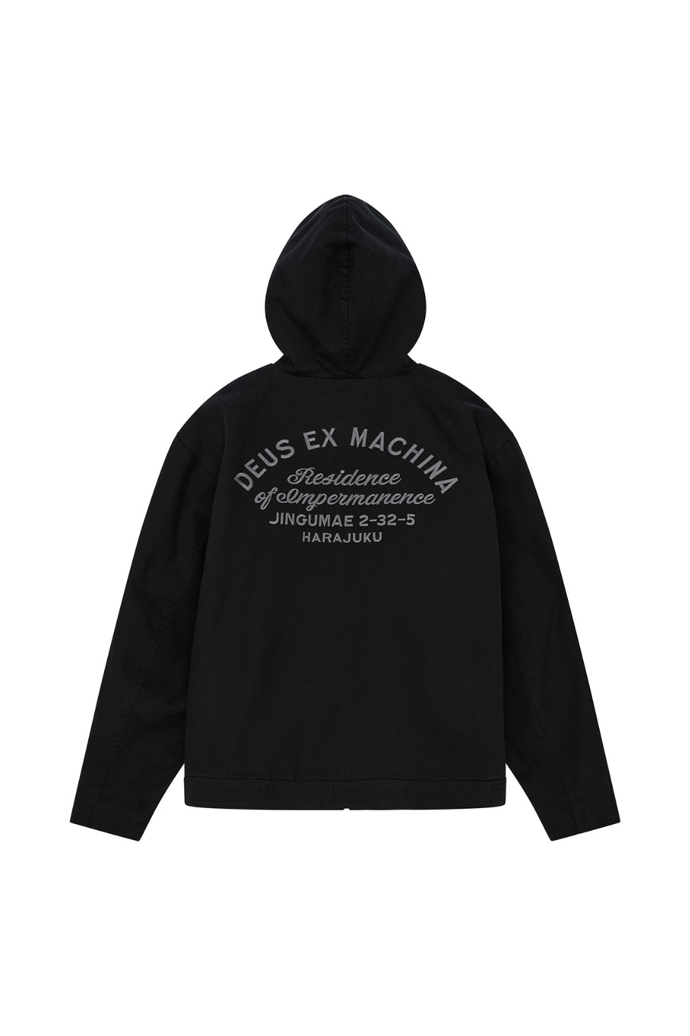 Deus Harajuku Mens Hooded Jacket Black