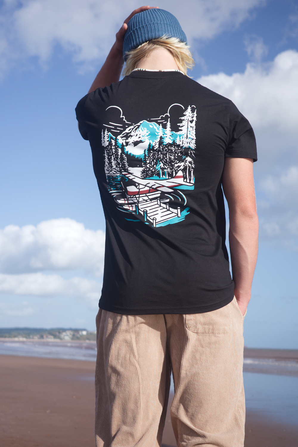 BamBooBay Seaplane Mens T-Shirt Black