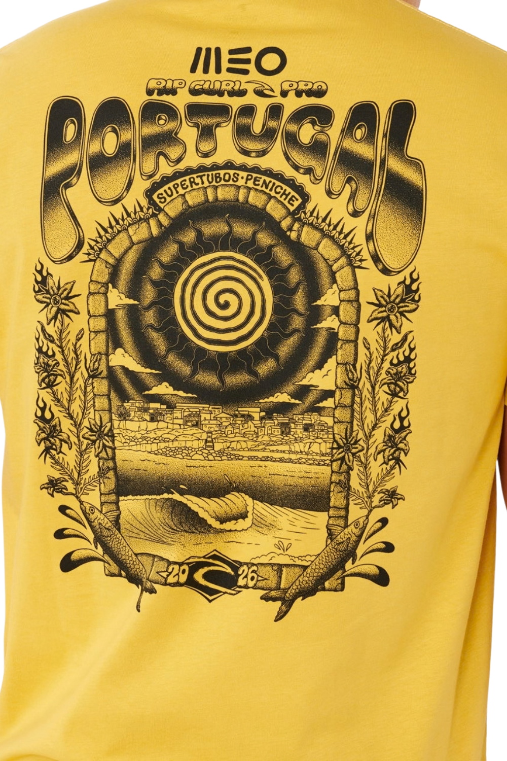 Rip Curl Meo Peniche Pro 26 Event Mens T-Shirt Ochre