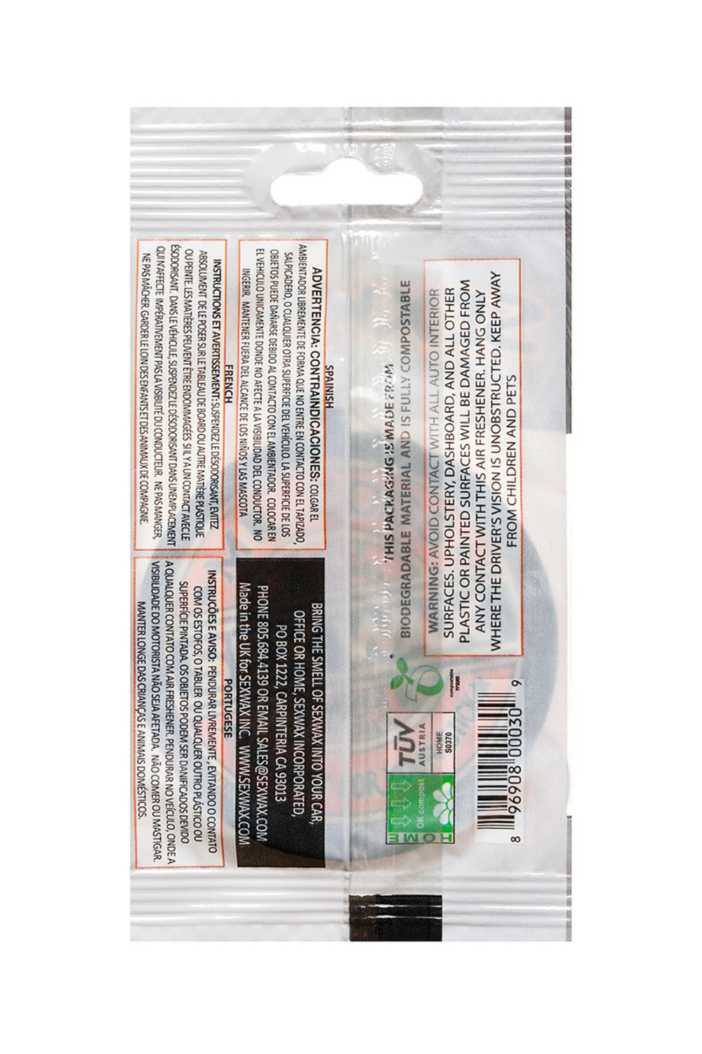 Mr Zogs Sex Wax Air Freshener Orange
