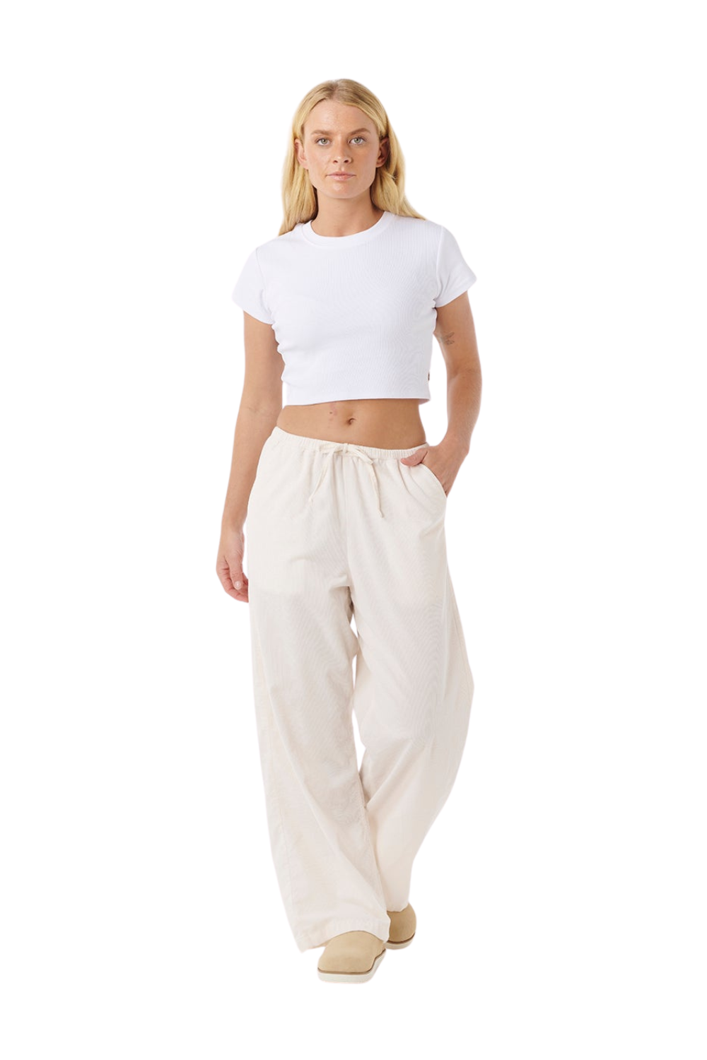 Rip Curl Keepsakes Womens Washed Cord Pants Stone