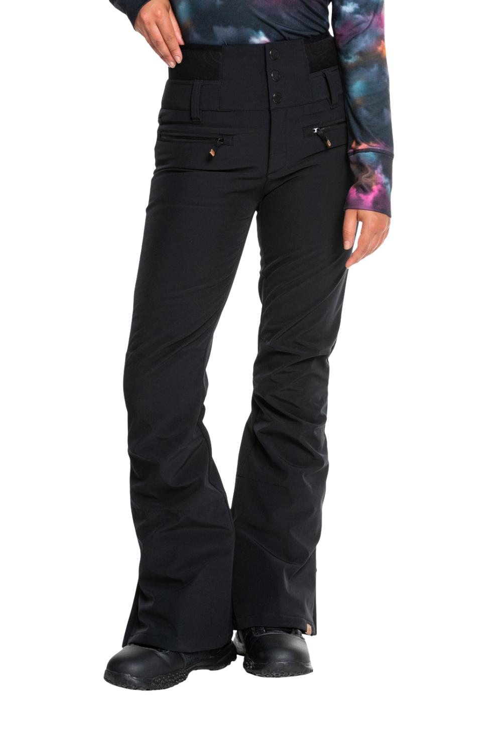 Roxy Womens Rising High Technical Snow Pants True Black