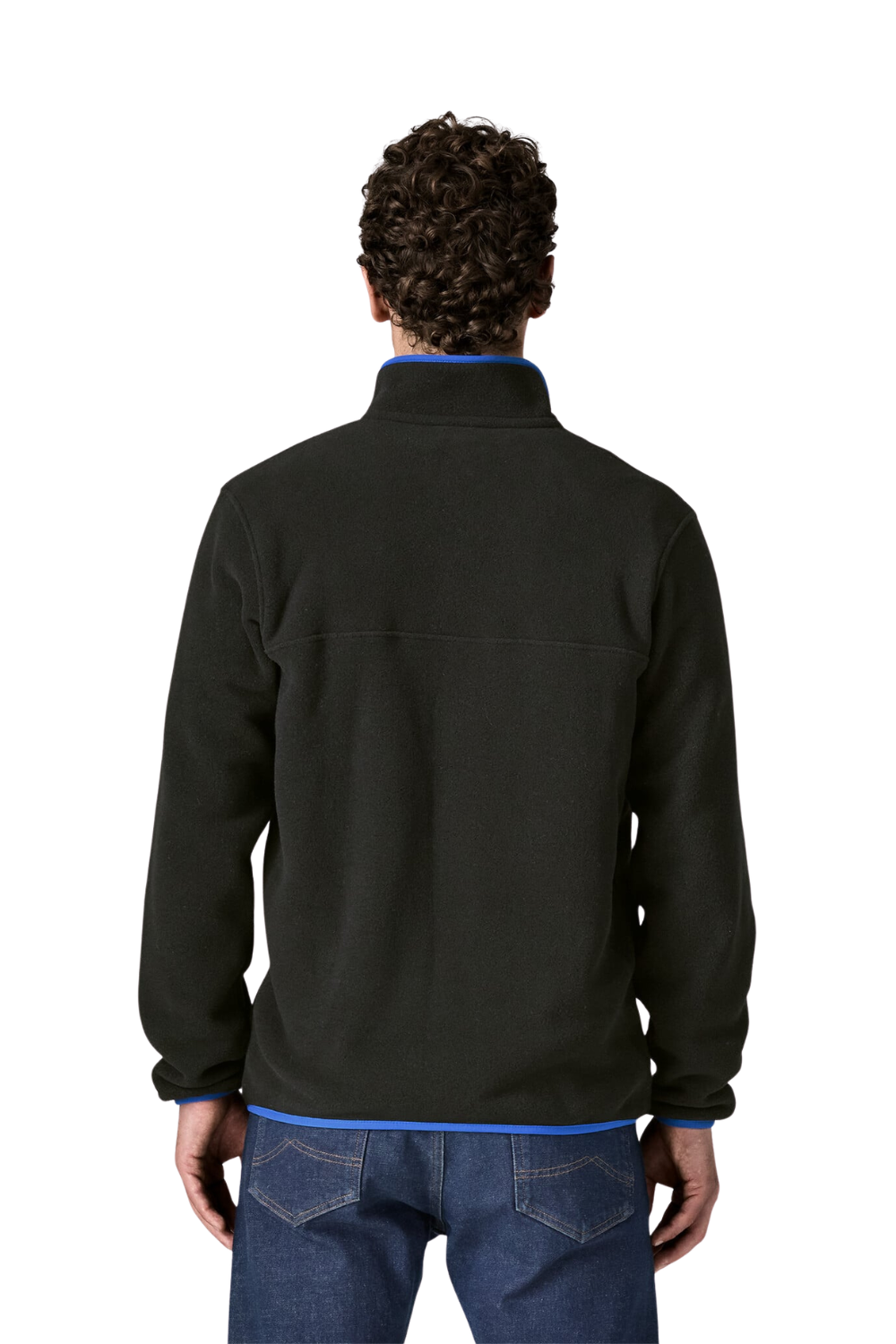 Patagonia Lightweight Synchilla Mens Snap-T Fleece Pullover Black/P6 Blue