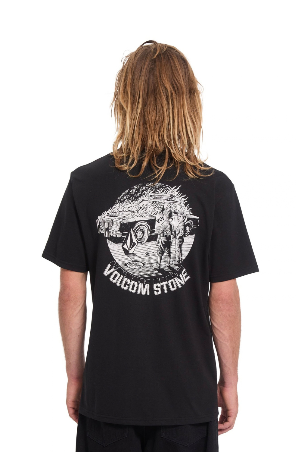 Volcom Firecar Mens T-Shirt Black
