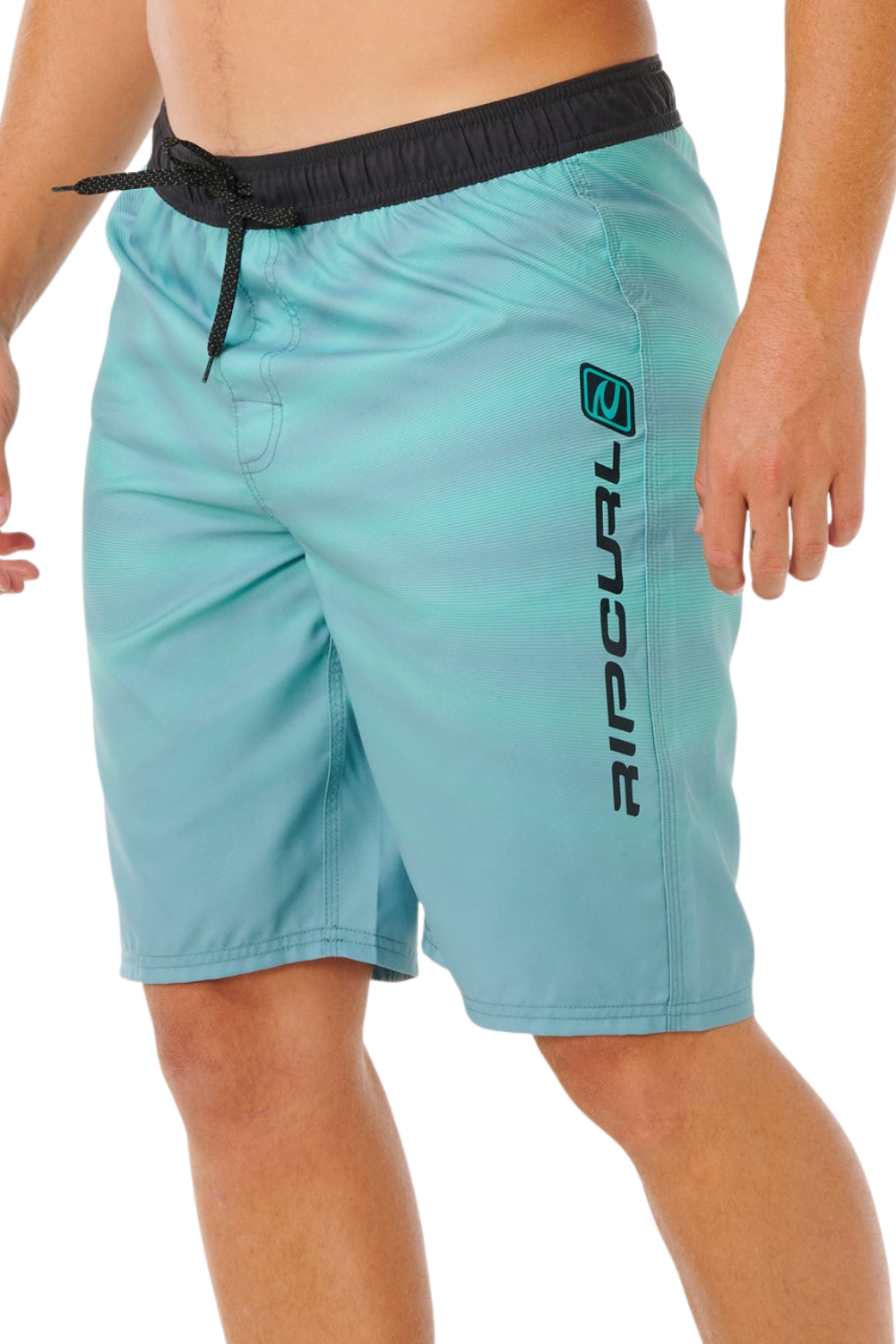 Rip Curl Shock Wave Mens 21" Elastic Fit Board Shorts Faded Denim