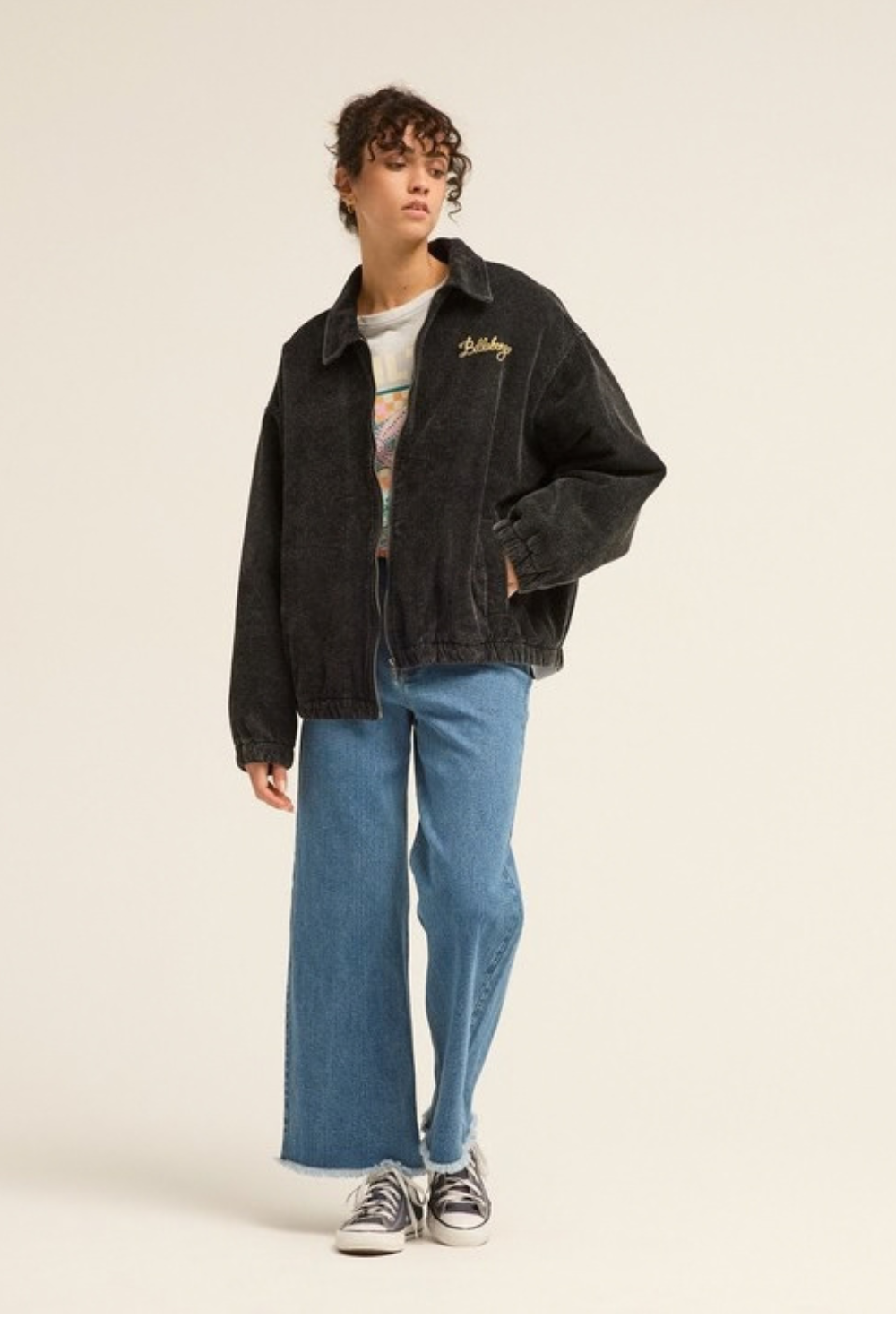Billabong Chill Womens Cord Jacket Off Black
