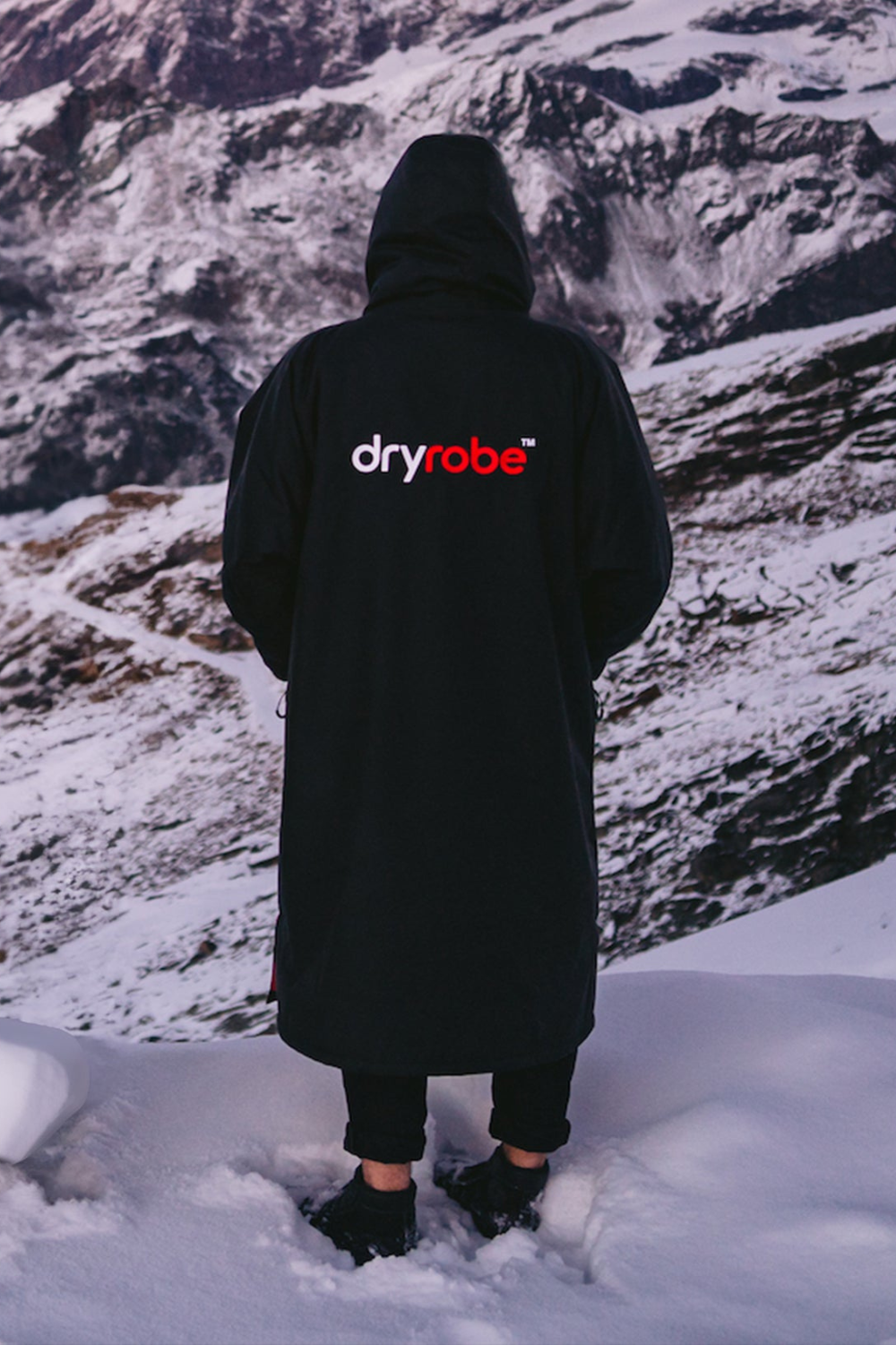 Dryrobe Adults Advance Long Sleeve Changing Robe Black/Red