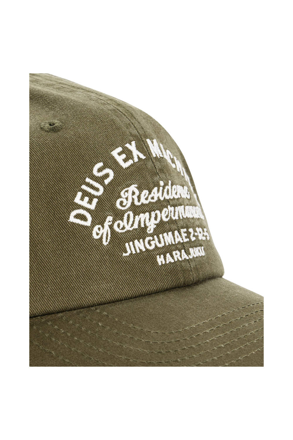 Deus Harajuku Sign Dad Cap Olive Green