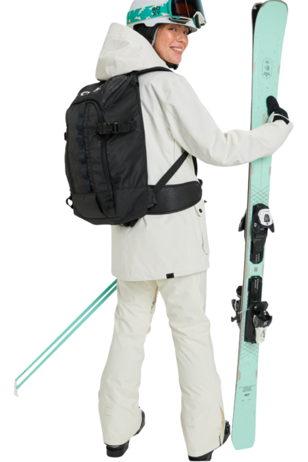 Roxy Womens Stated Technical Snow Jacket Whisper White