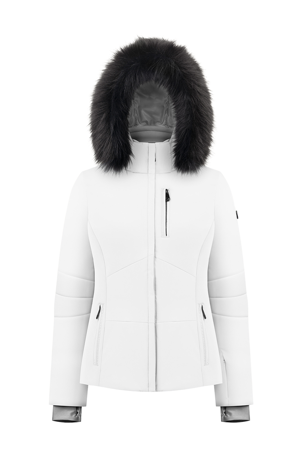 Poirve Blanc Womens Fake Fur Trim Band Black