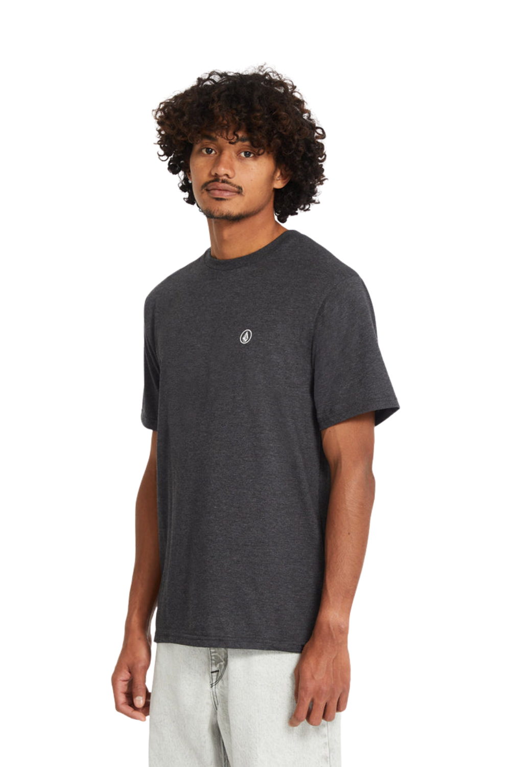 Volcom Circle Blanks Mens T-Shirt Heather Black
