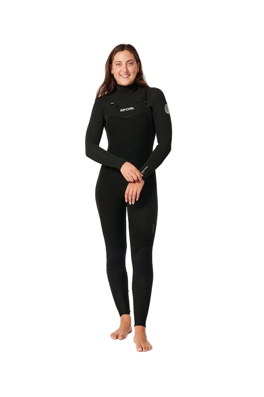 Rip Curl Womens Dawn Patrol 5/3 Wetsuit Chest Zip Black