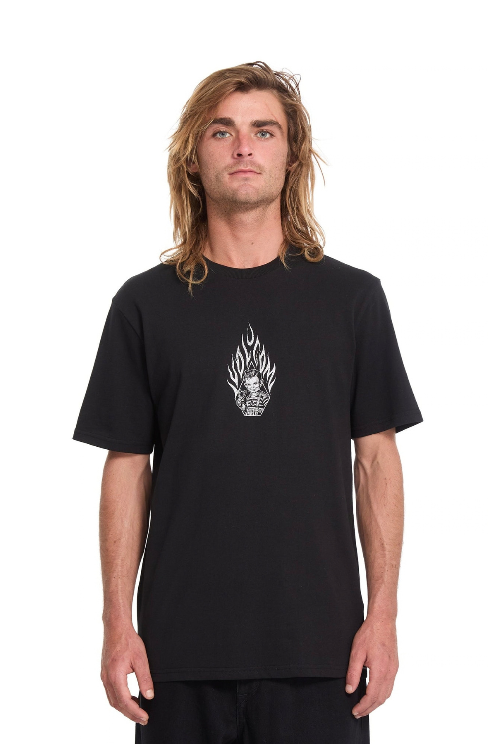 Volcom Firecar Mens T-Shirt Black