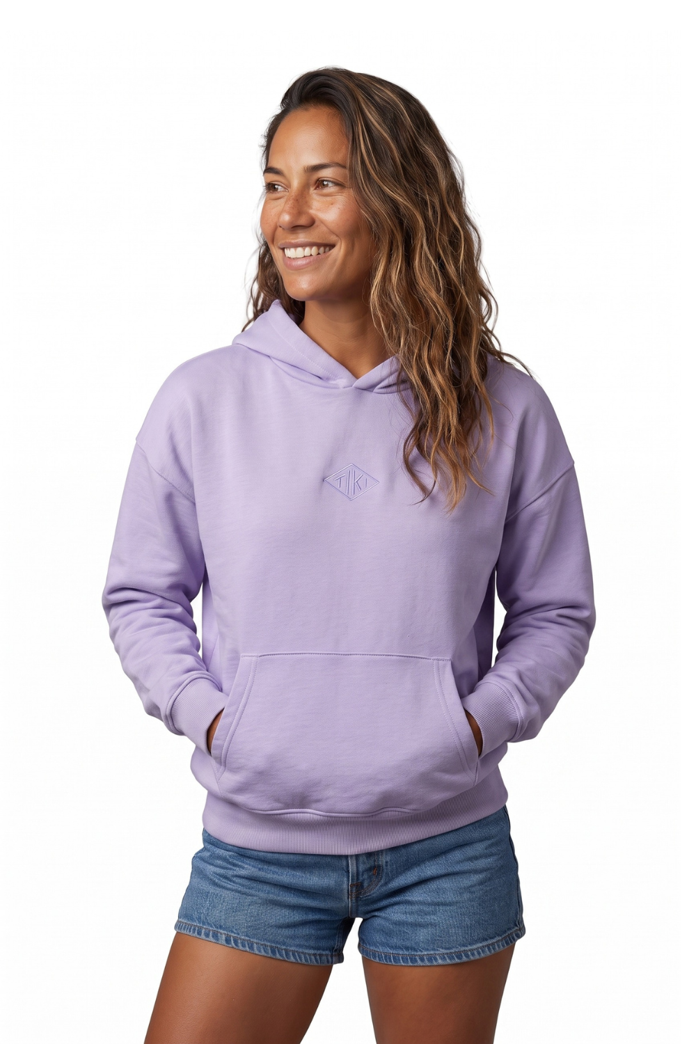 Tiki Diamond Womens Hoodie Lilac