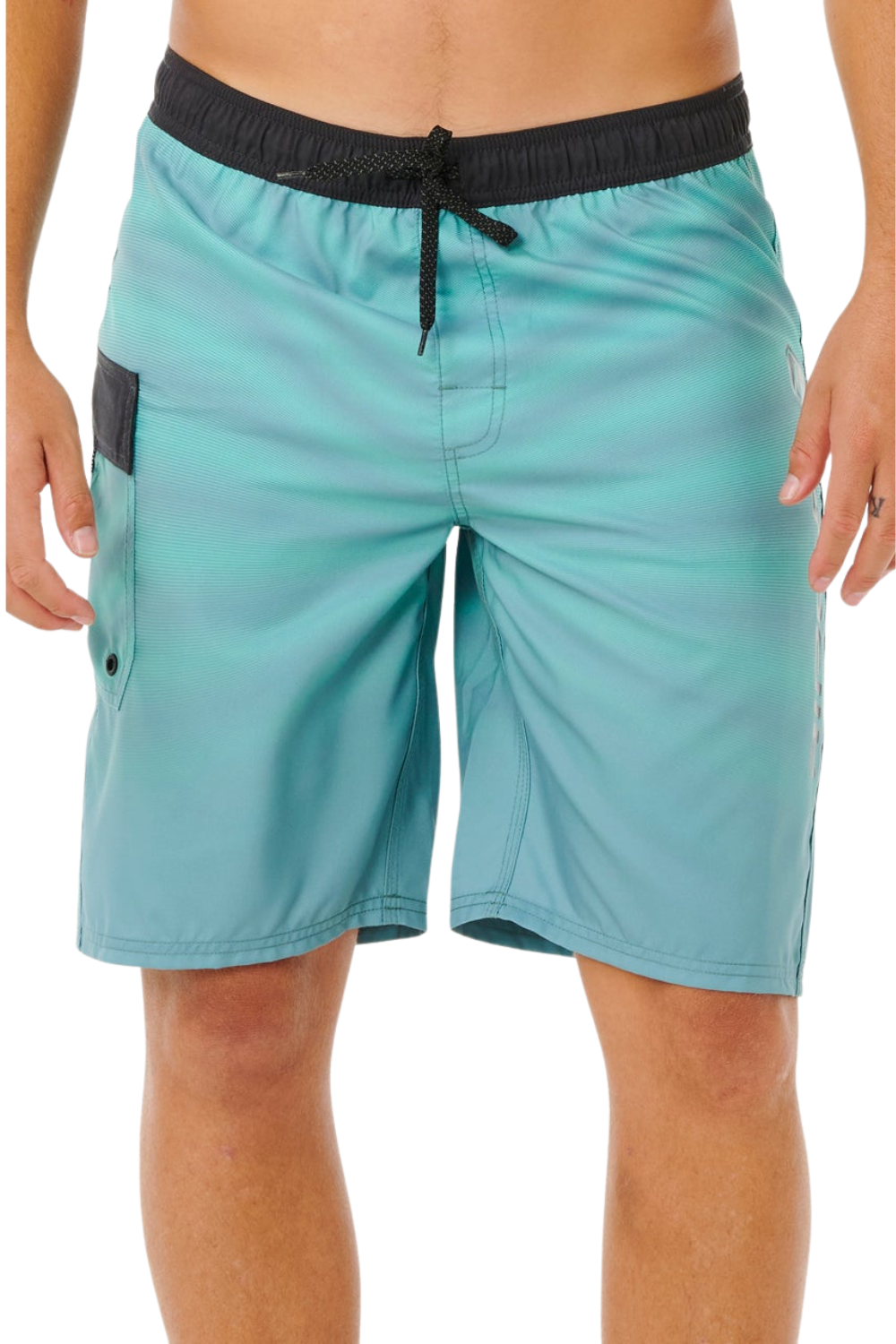 Rip Curl Shock Wave Mens 21" Elastic Fit Board Shorts Faded Denim