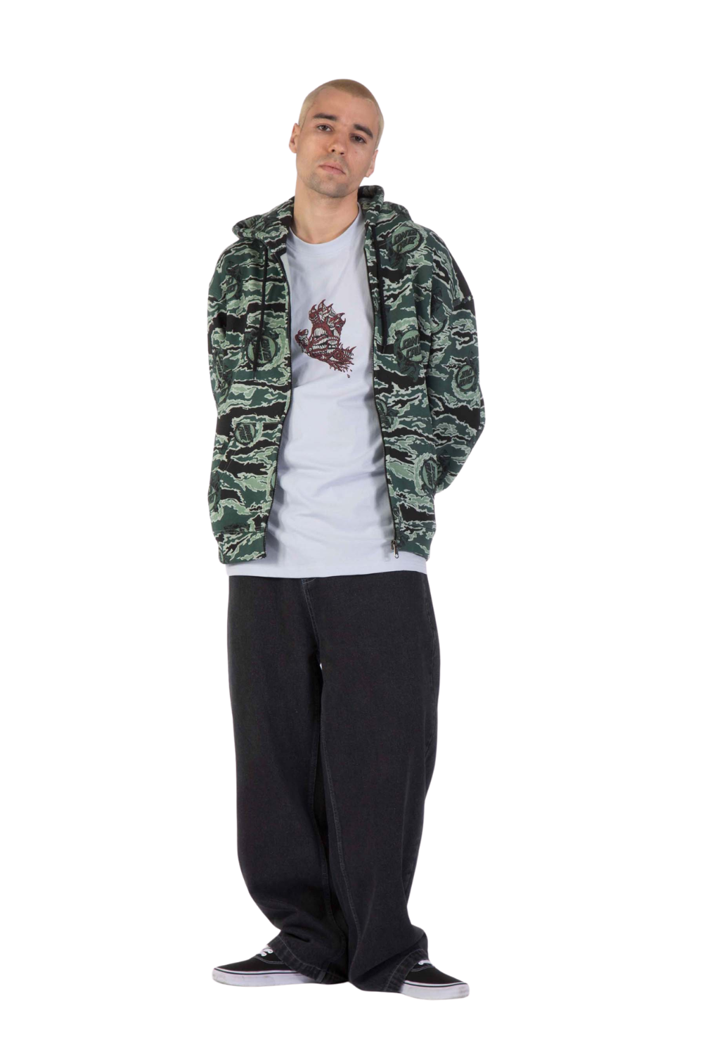 Santa Cruz Cooper Mens Full Zip Hoodie Fuse Camo