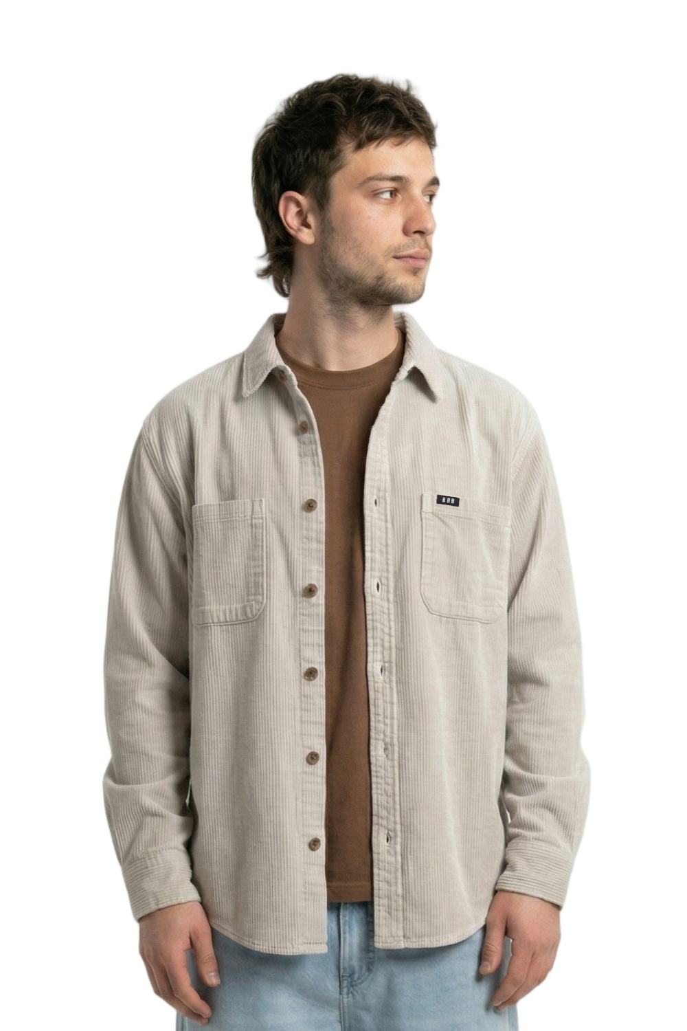 BamBooBay Chill Cord Mens Shirt Marshmellow