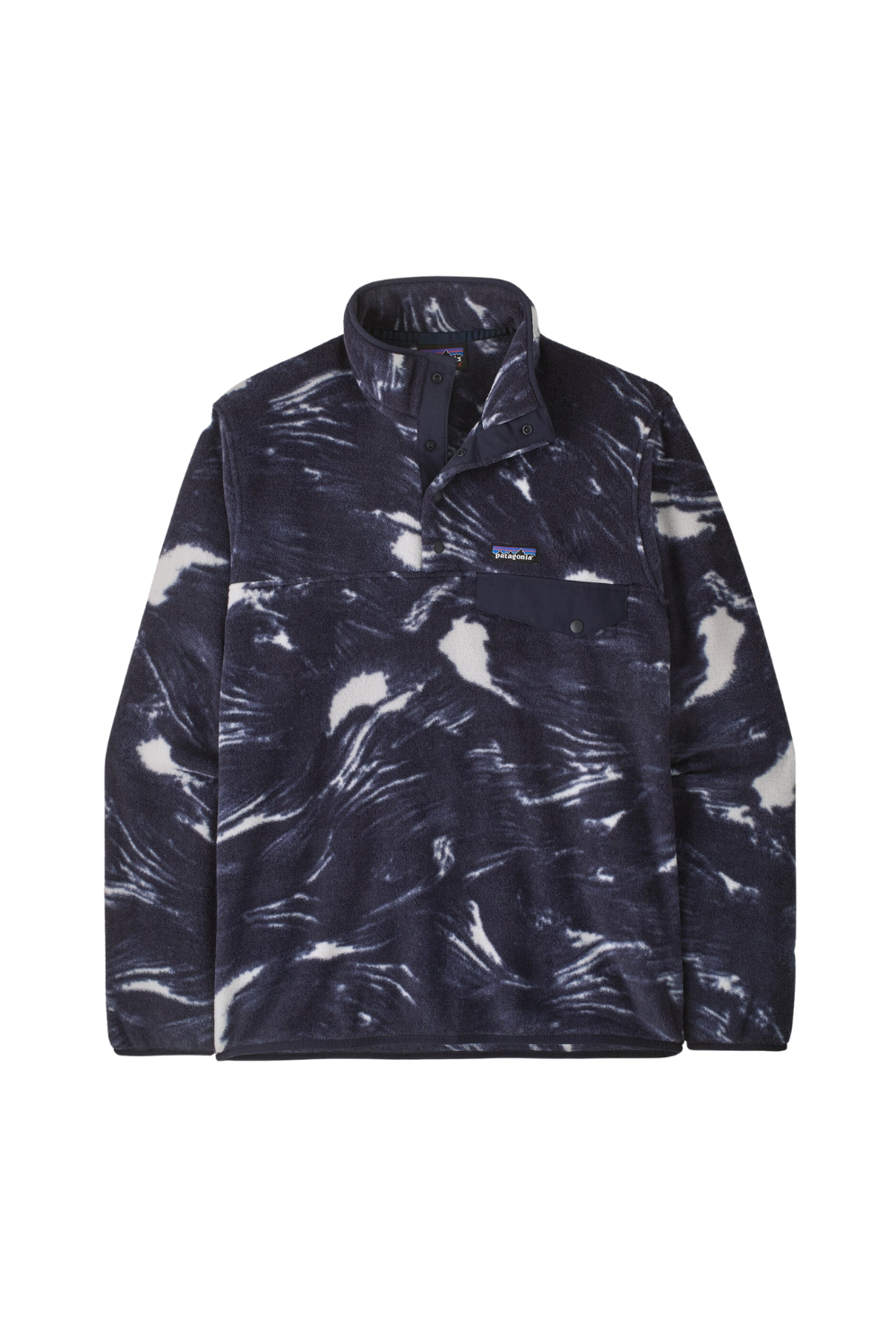 Patagonia Lightweight Synchilla Mens Snap-T Fleece Pullover Polar Breeze Sunken Blue