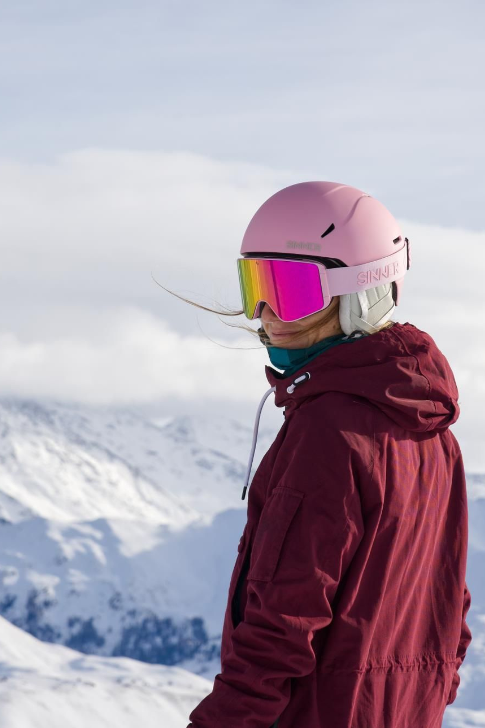 Sinner Crest Snow Helmet Light Pink