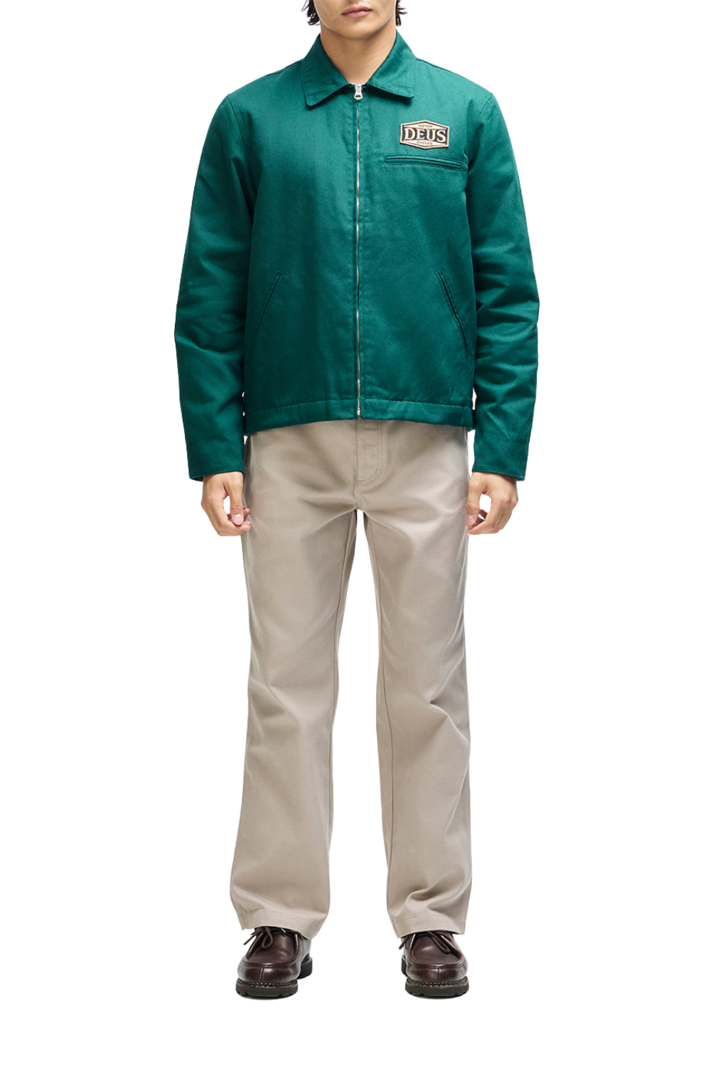 Deus Earls Mens Work Jacket Racing Green