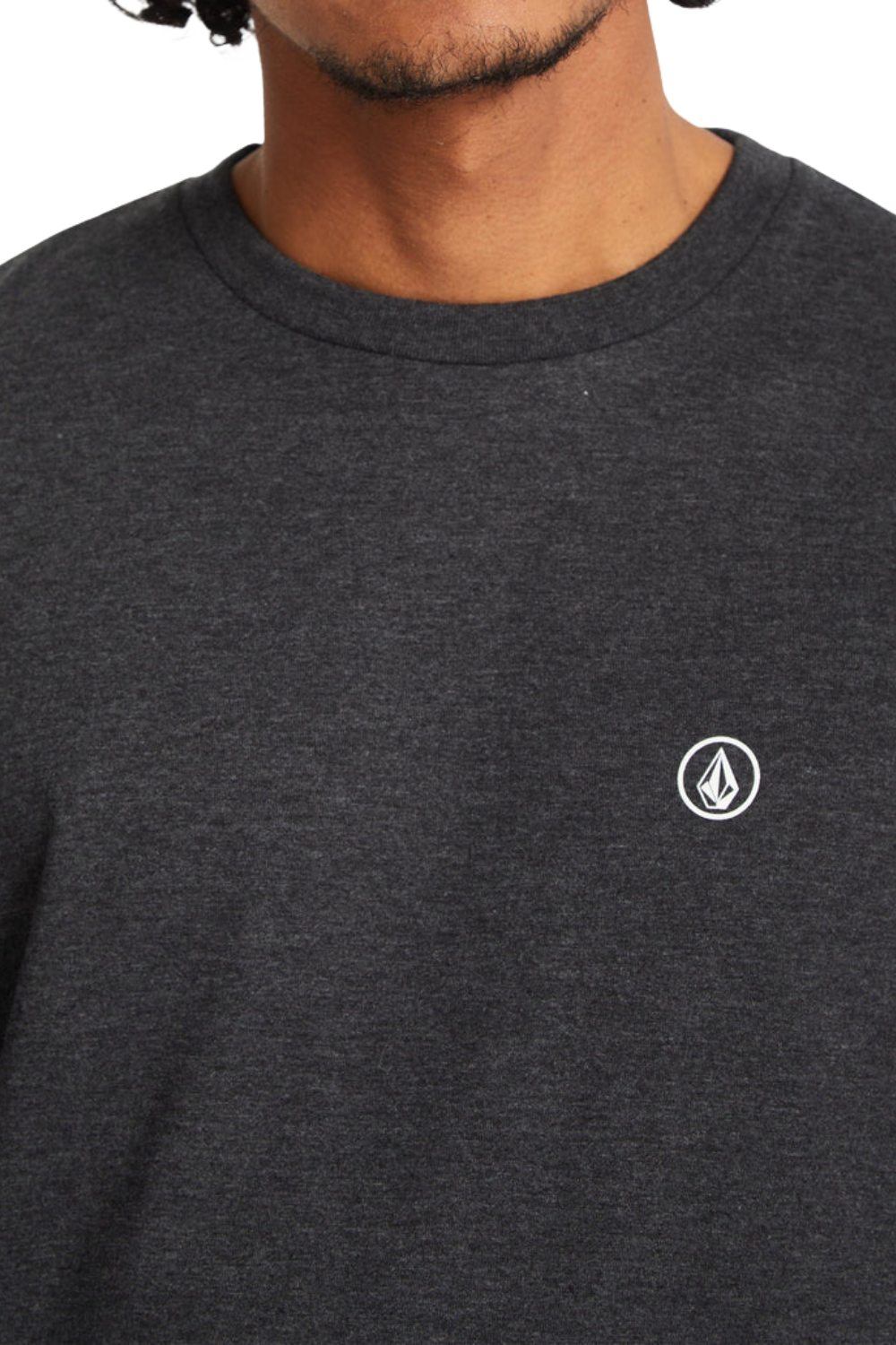 Volcom Circle Blanks Mens T-Shirt Heather Black