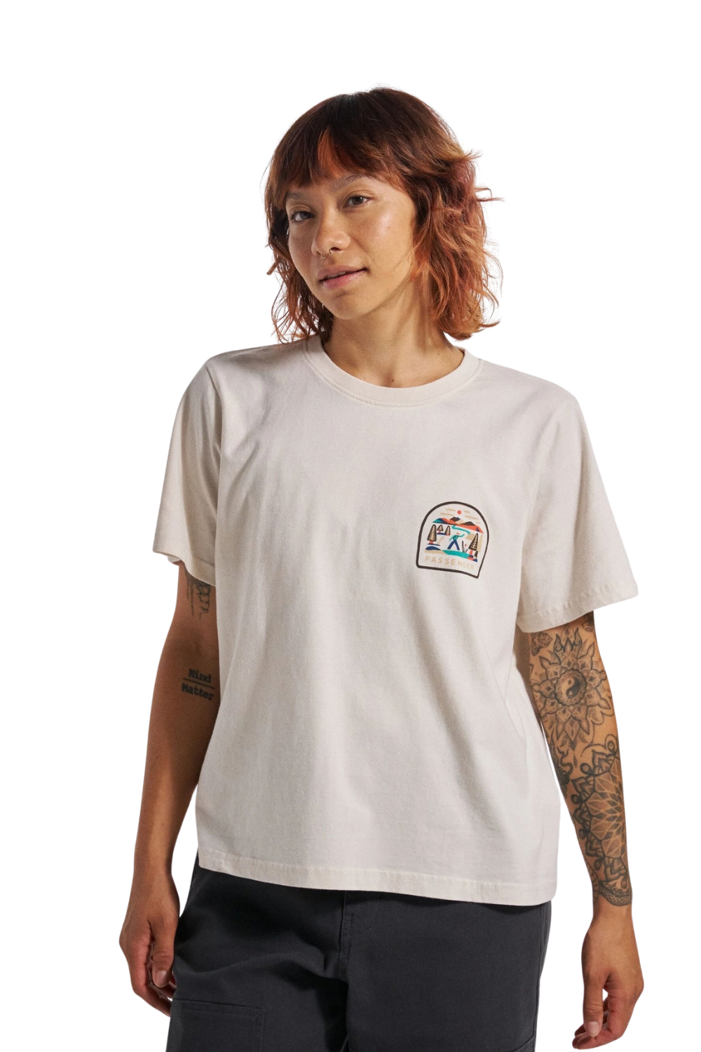 Passenger Lost Patch Womens T-Shirt White Sand