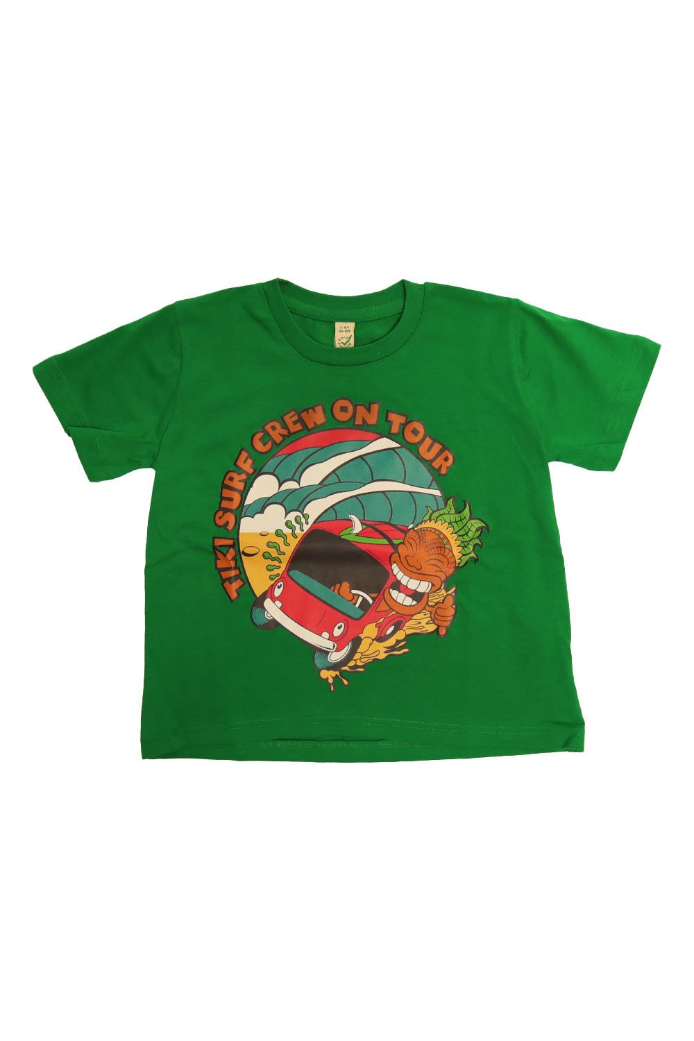 Tiki Crew On Tour Youth Short Sleeve T-Shirt Bottle Green