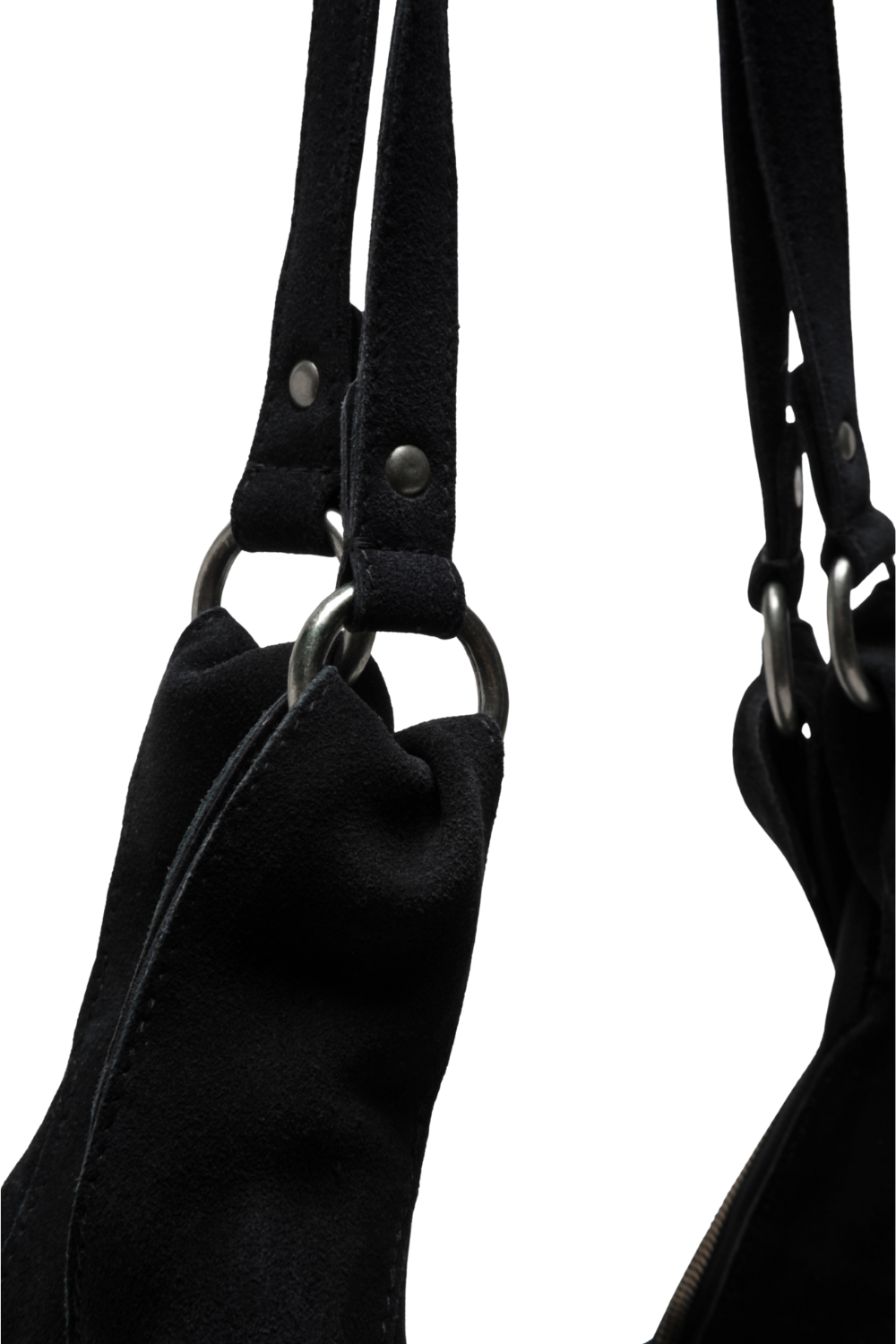 Free People Roma Suede Tote Bag Black